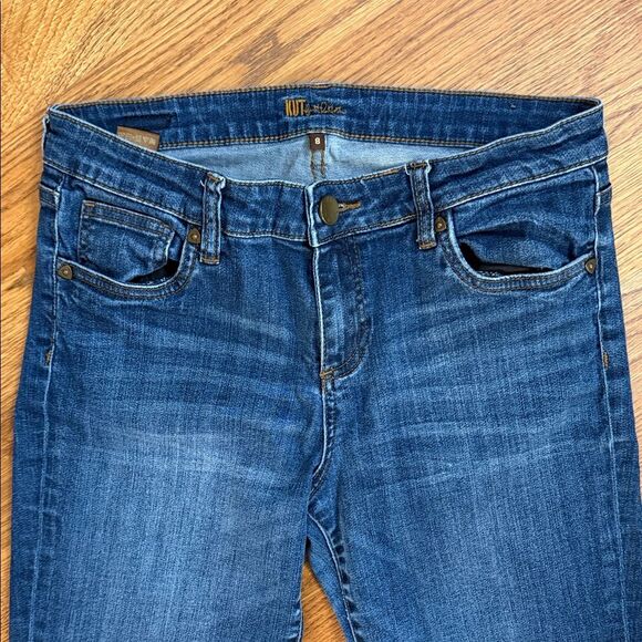 Kut from the Kloth Distressed Skinny Jeans Medium Wash Size 8 - Picture 3 of 9